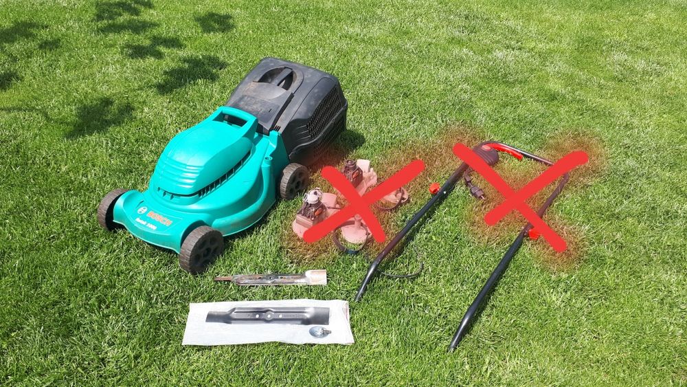 Газонокосилка BOSCH Rotak 1000 - НА ЗАПЧАСТИ