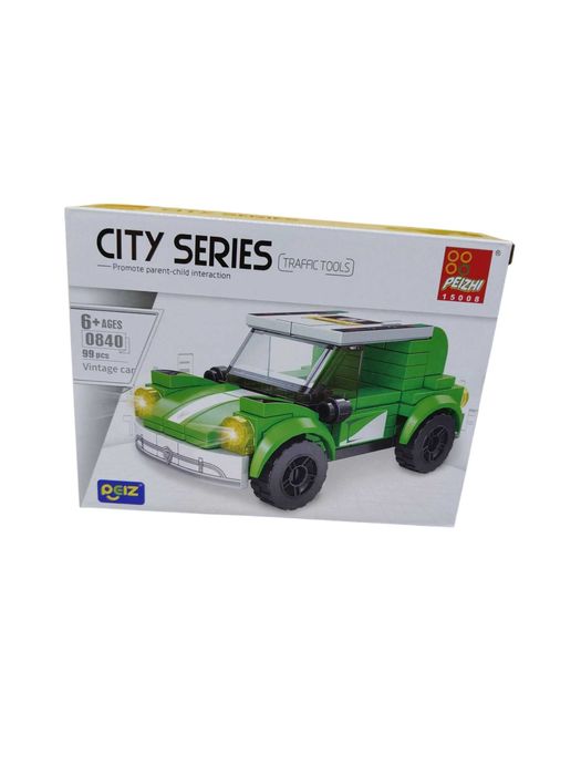 Zestaw klocków zielone autko