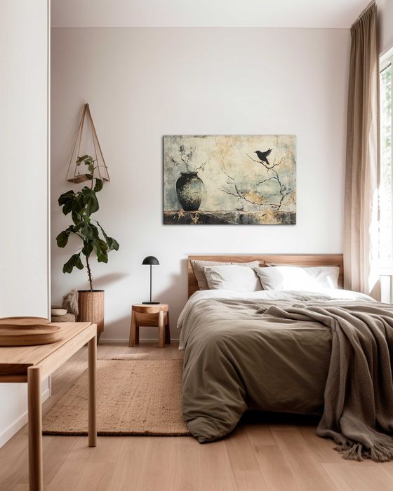 Zatrzymany Moment | Obraz na płótnie premium 150x100 cm | Wabi Sabi 54