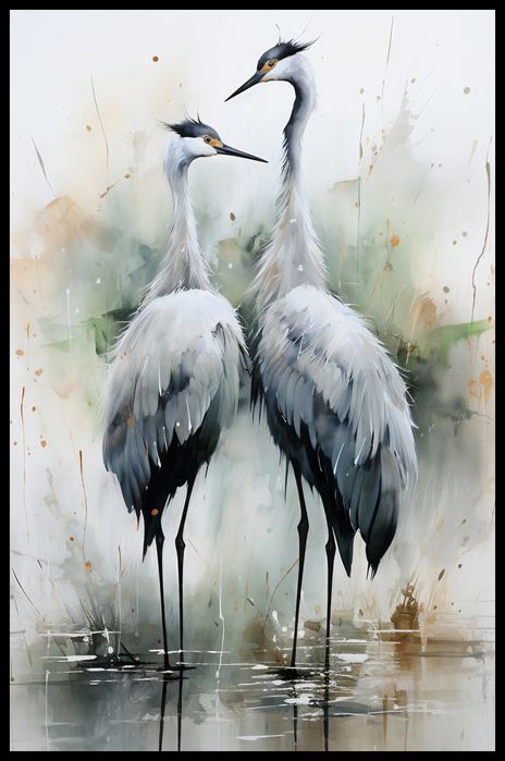 Plakat 56,6x86,4cm Tańczące Czaple
