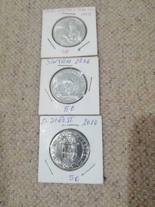 5,00 € 5 Moedas BELAS NÃO Circuladas 4 em Prata e 1 Cuproníquel conforme as fotos
