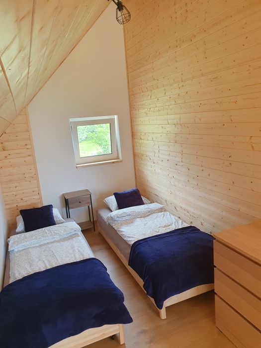 Domek nad Jeziorem Grabowo z jacuzzi-balia oraz sauną.