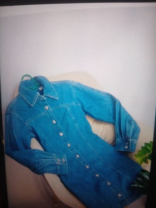 Джинсовое платье-рубашка,рМl.,новок