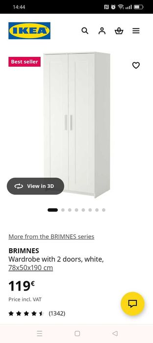 Guarda-roupa IKEA 2 portas