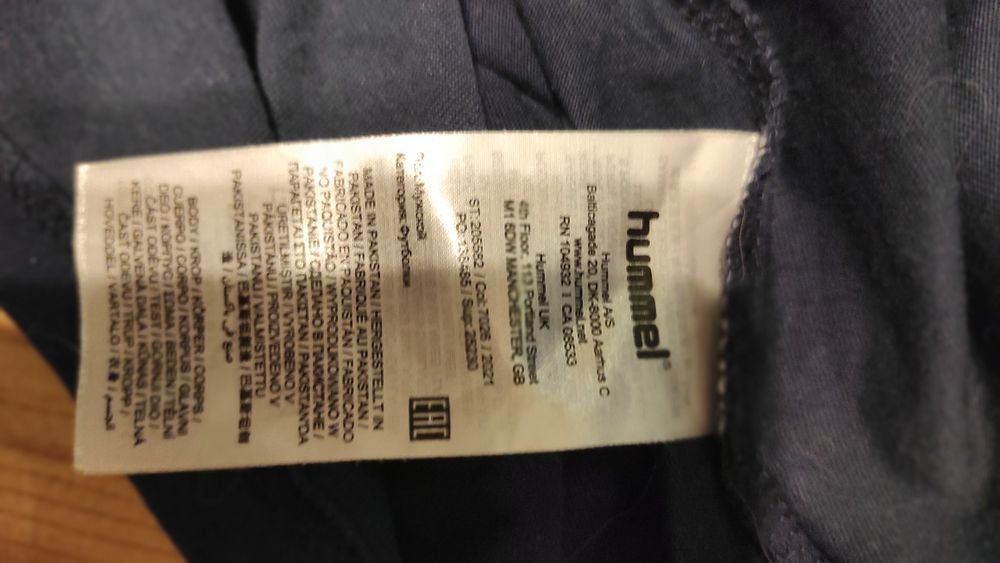 Hummel - granatowa koszulka firmy S