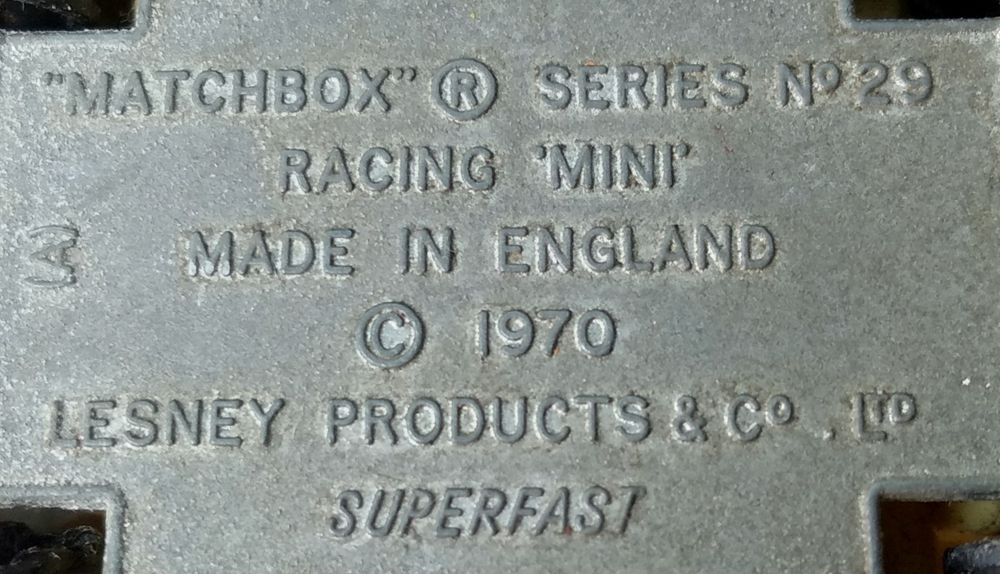 Mini Morris matchbox série 29 dos anos 70