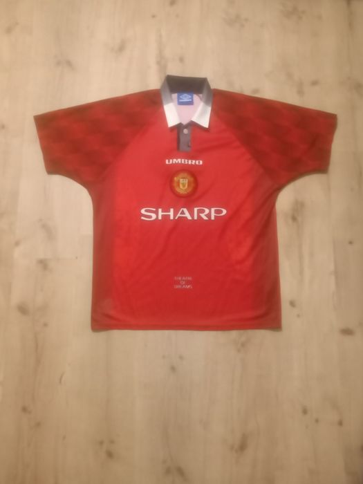 Oryginalna Koszulka Manchester United 1996/98 Home Umbro | SHARP | Rozmiar L Vintage
