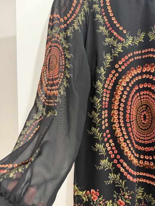 Sukienka Halszka 42/44 boho dlugi rekaw czarna idealny stan