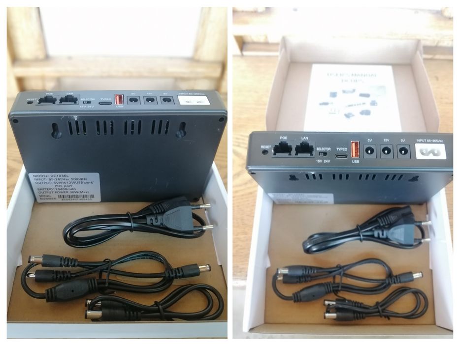 Міні-ДБЖ UPS DC1036P 2A 36W для роутера та ONU | 10400 мАг | Type-C