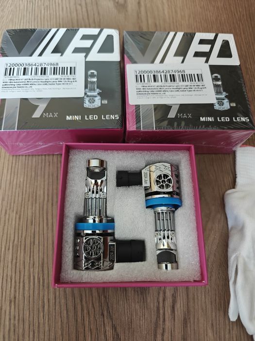 Світлодіодні міні лінзи мини линзы Y9 max H7 H8 H9 H11. Комплект