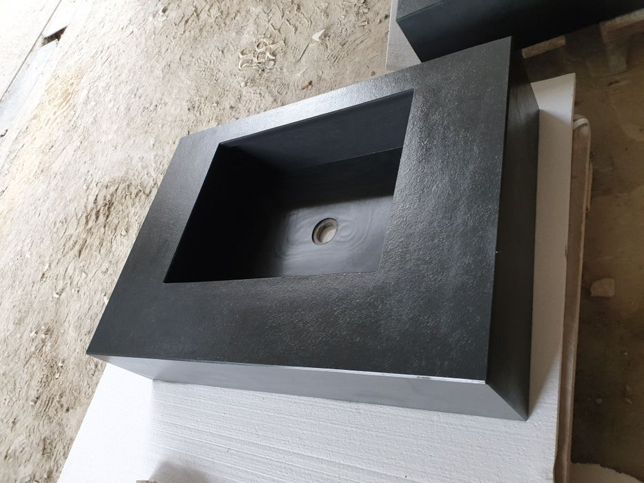 Lavatório para casa de banho em ardosia preta