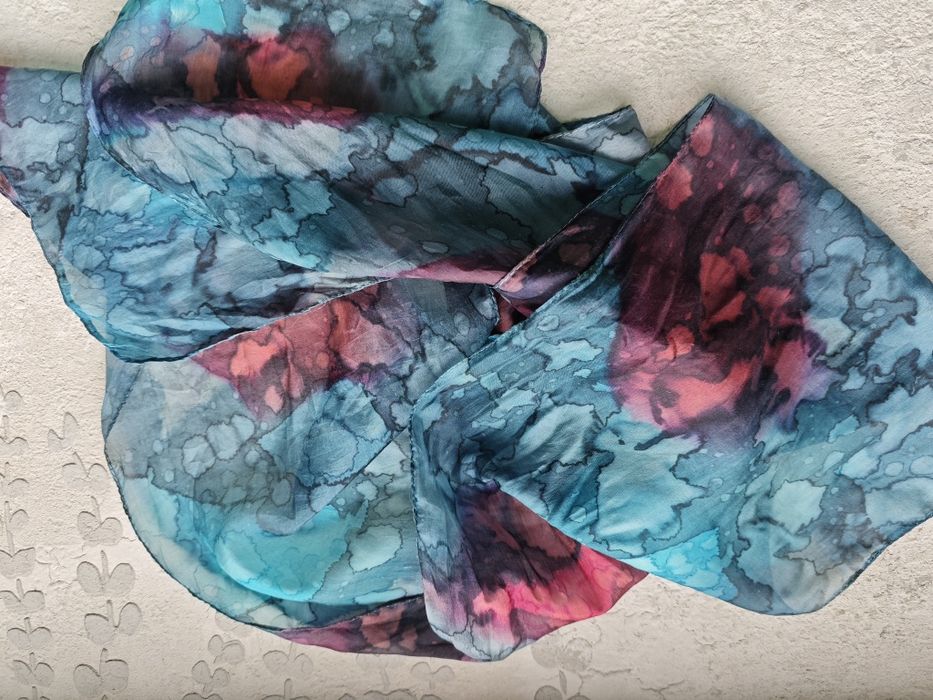 Apaszka z jedwabiu naturalnego 100% silk  170x23cm