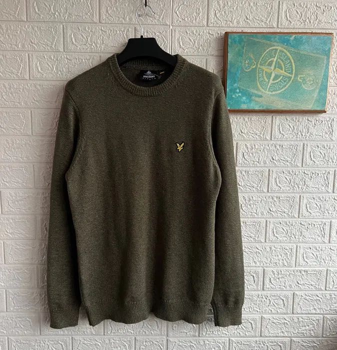 Светр Lyle & Scott в’язаний олива теплий зимовий рL мілітарі