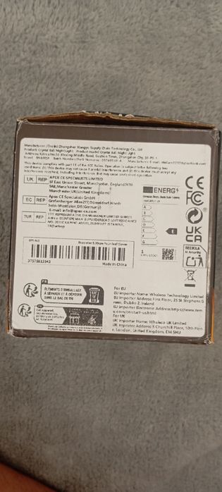 Lampka nocna LED  KONICZYNA w szklanej kuli NA USB