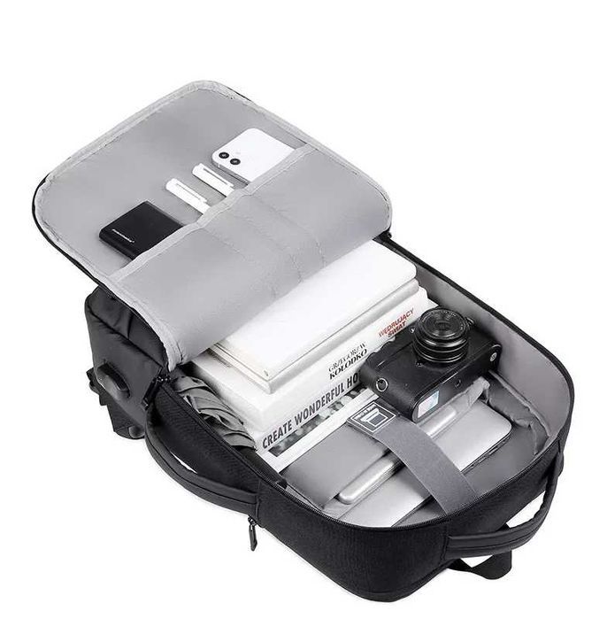 Рюкзак Norden 1864 Чорний Міський Чоловічий Ручна поклажа в літак