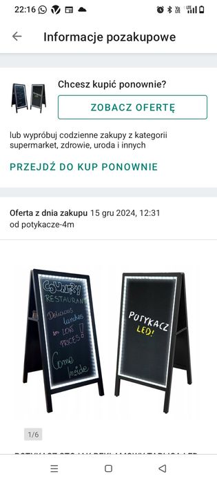 Potykacz podświetlenie LED