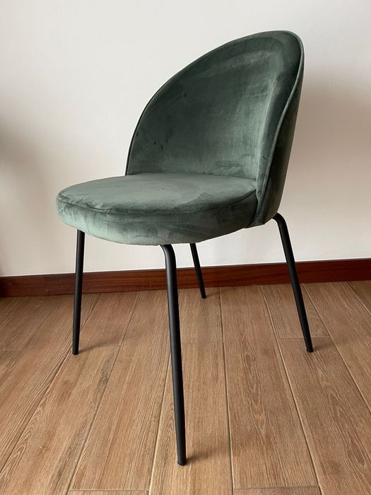 Cadeira veludo verde