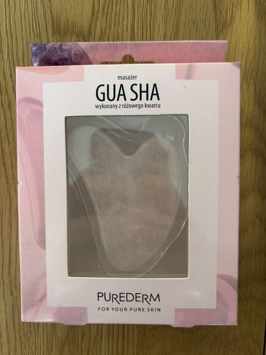 masażer Gua Sha Purederm różowy kwarcyt
