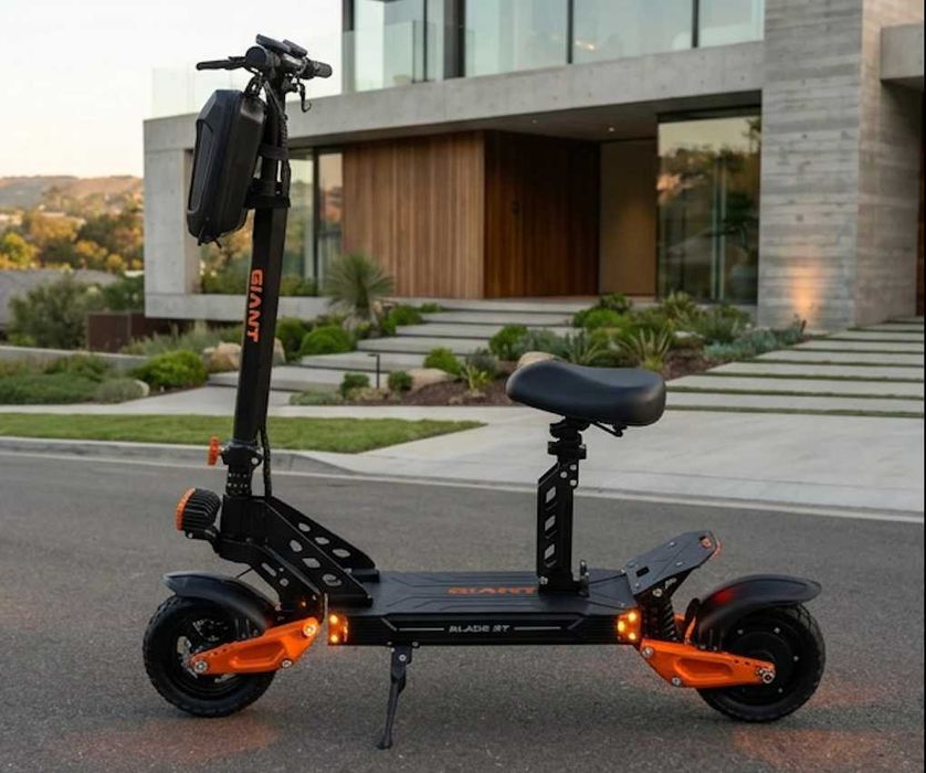 ТОП! ECOBIKE Zen U12 GIANT Blade GT Pro Sport — швидкий та потужний електросамокат 1600 Вт 18/26 Ah Червоний