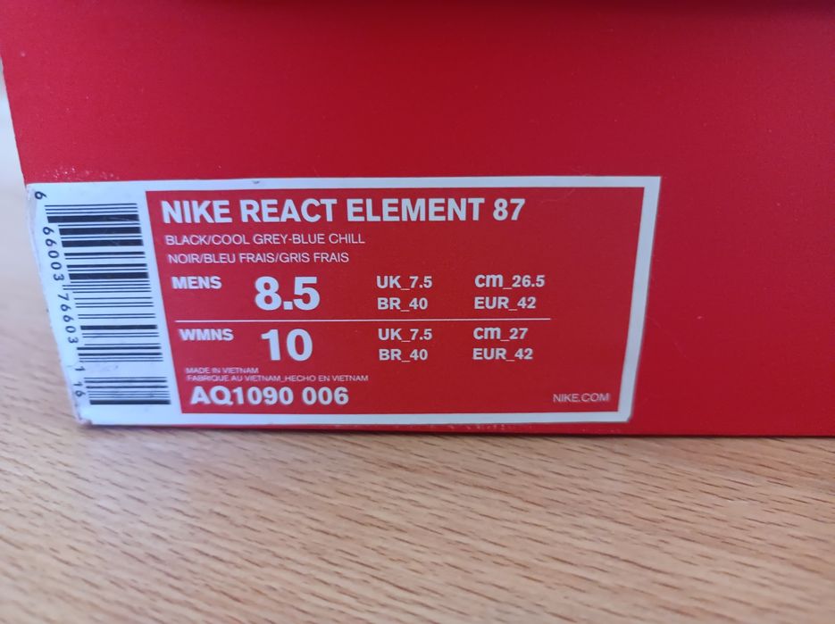 Nike react element 87 tamanho 42