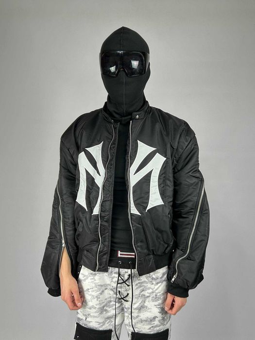 Бомбер Mowalola new york jacket черный куртка чорна зіпка opium black