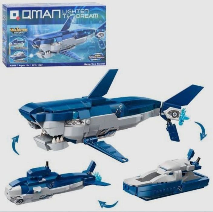 Конструктор акула лего 3 в 1