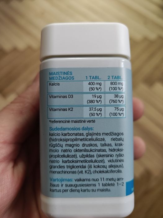 ЗНИЖКА 50%! Вітаміни Форте К2+D3  з кальцієм.