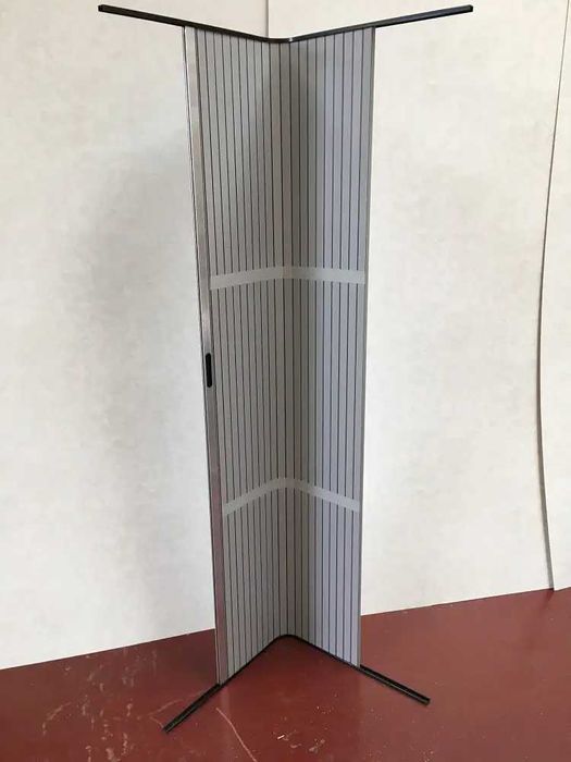 Drzwi tamburowe, srebrne/czarne przesuwne, przyczepa, kamper, van