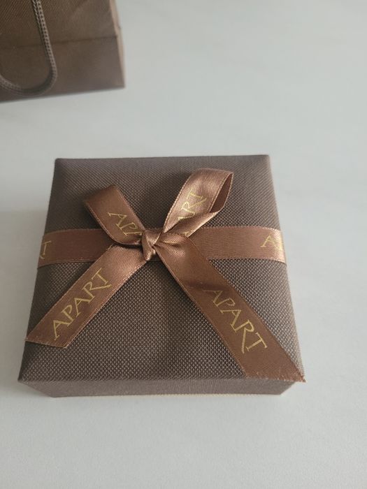 Łańcuszek srebrny pełny zawieszka bursztyn naszyjnik 50cm Apart 925