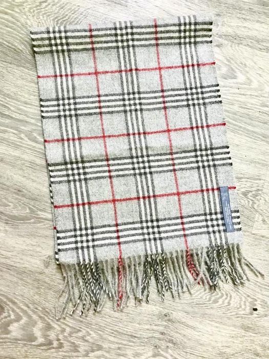 Шерстяной шарф премиум класса baby alpaca в стиле Burberry