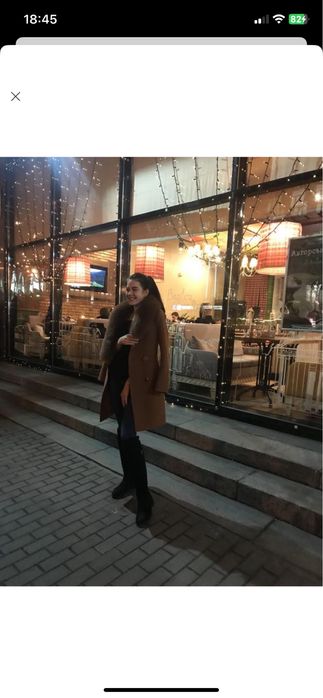 Зимове пальто з натуральним хутром песця | kornev