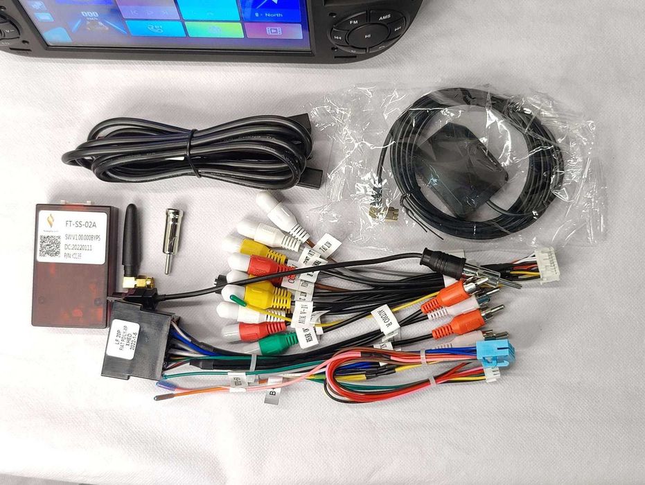 Fiat 500 Rádio Android CarPlay Android Auto sem Fios GPS – Preto