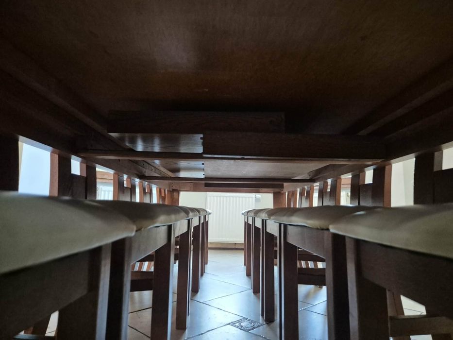 Stół drewniany dębowy rozkładany