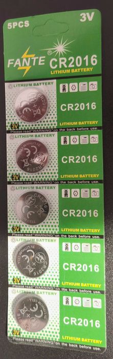 5 Pilhas CR2016