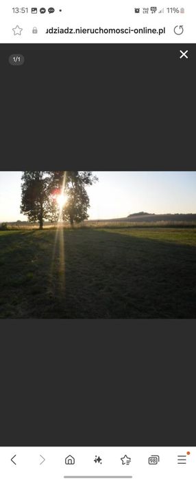 Działka rolno - budowlana 4400 m2. Uzbrojona z warunkami zabudowy