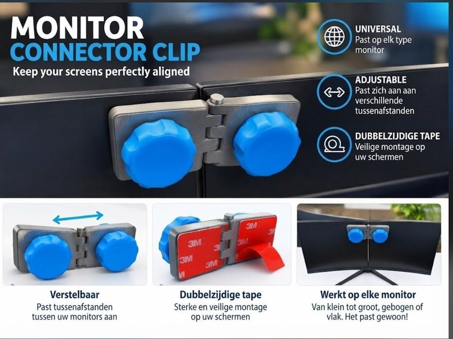 Clip para alinhar monitores