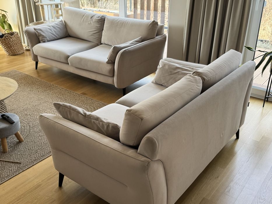 Zestaw wypoczynkowy Emmohl collection - 2 sofy, jasny beż