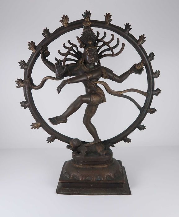 Escultura Shiva Nataraja antiga - Grande 38 cm