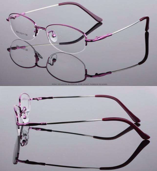 Armação - Óculos de titânio para lentes graduadas, NOVOS, roxo