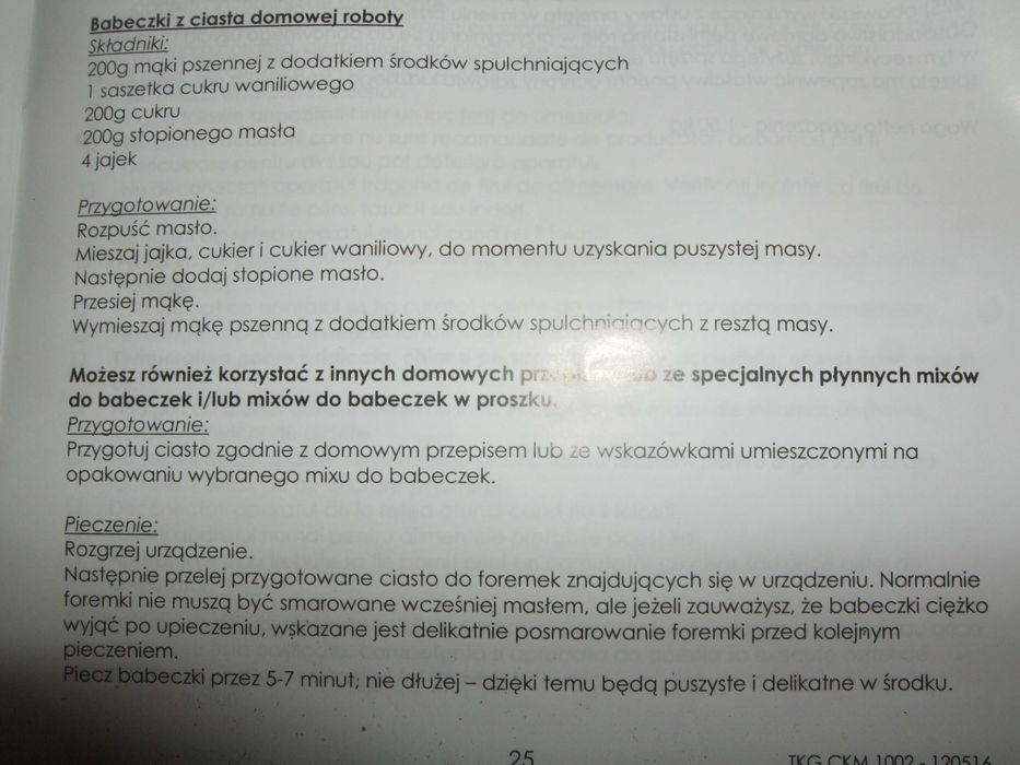 Opiekacz wypiekacz KALORIK. Ciasteczka, babeczki, muffinki