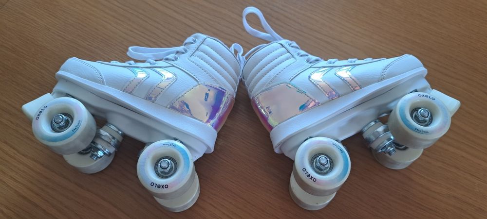 Wrotki dla dzieci Oxelo Quad 100 z hologramem rozm. 32