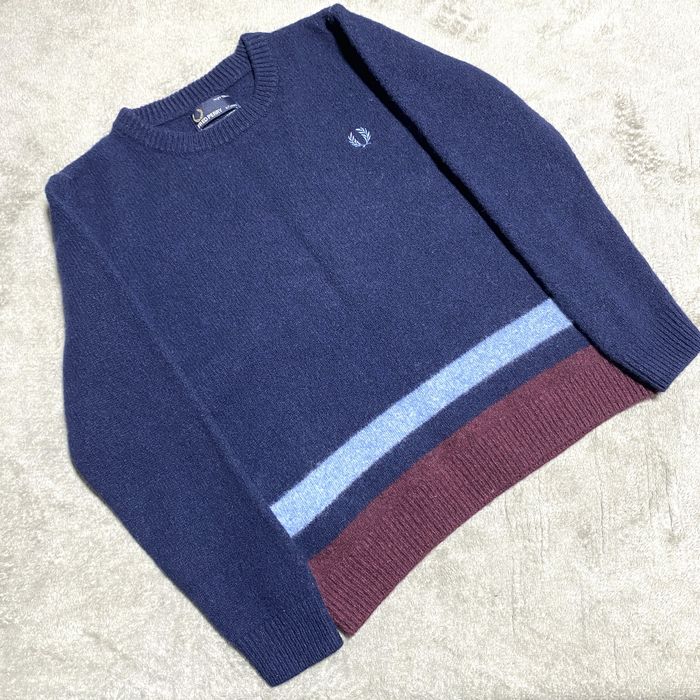 Свитер пуловер реглан детский fred perry шерсть 100% шерстяной на 6-7