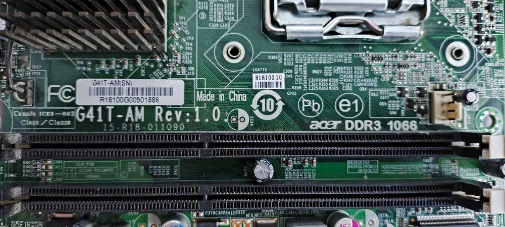 ПЛАТА Acer Intel G41T-AM QUAD VGA X4500 2xDDR3 775