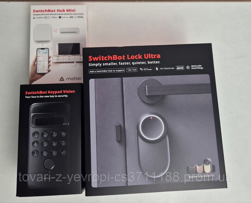 Розумний замок Switch bot lock ultra з розпізнаванням обличчя