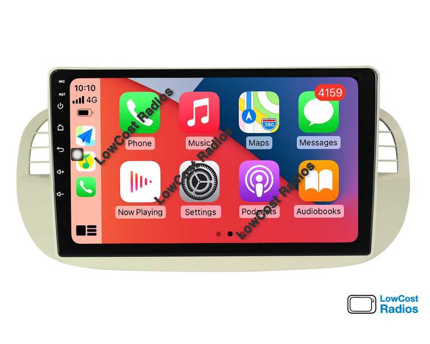 Auto Rádio GPS FIAT 500 - 9" (Desde 2007 a 2015) • ABARTH • Android 15 | CARPLAY • ANDROID AUTO
