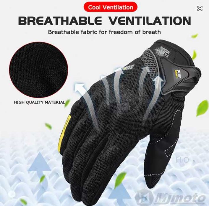 Luvas de verão respirável touchscreen trotinete mota bicicleta M