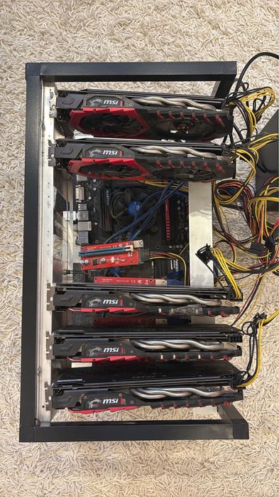 Майнинг ферма на Rx580 8GB x5