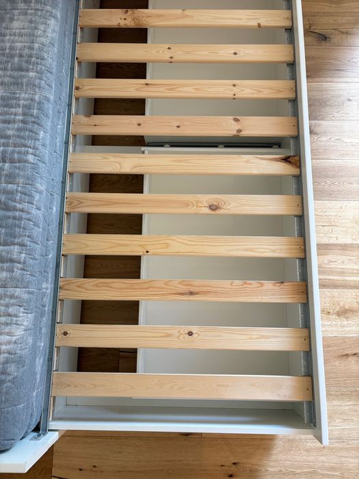 Cama individual/dupla BRIMNES, branca, 80×200 cm, com 2 gavetas e colchões