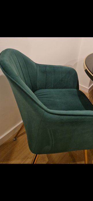 Cadeiras veludo verde esmeralda (conj 4)