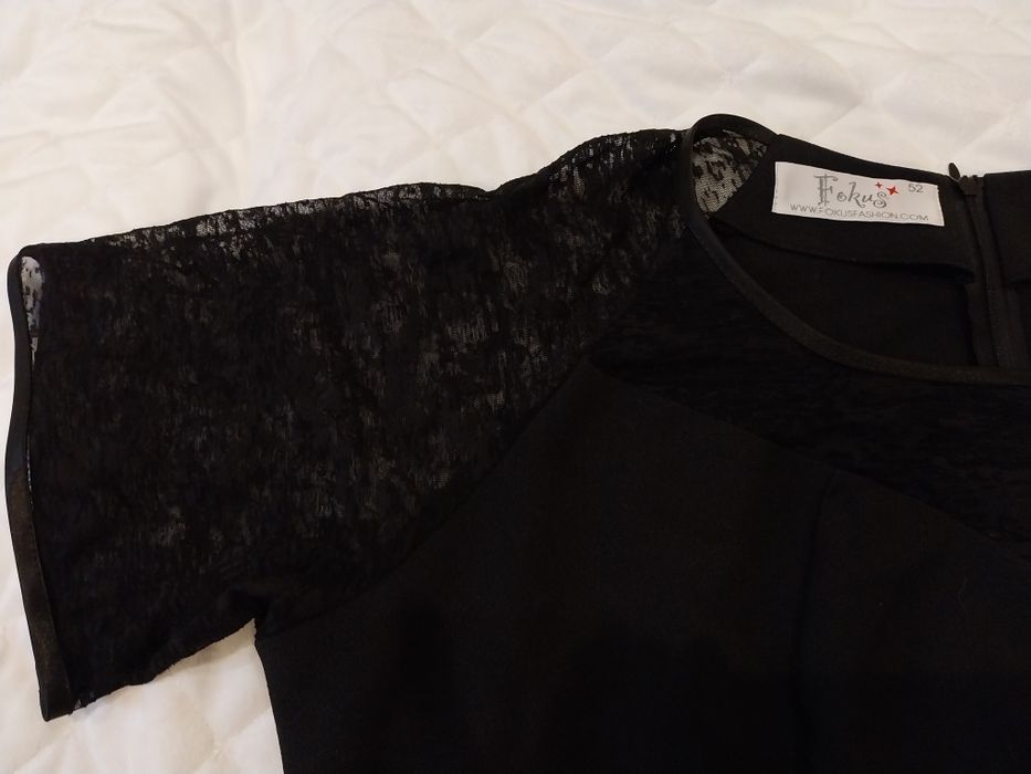 Świetna sukienka damska, czarna w rozmiarze plus size